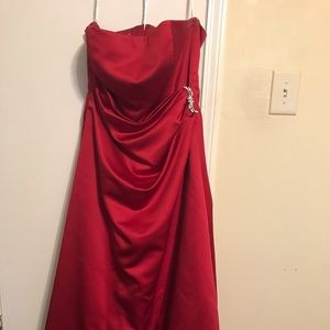 Red David’s bridal gown... only wore once